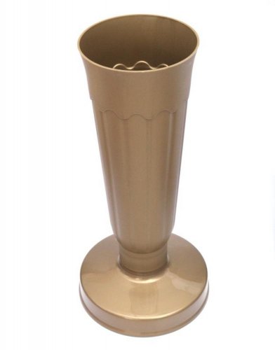 Váza na hrob so záťažou ZLATÁ 32 cm KLC