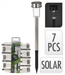 Solarlampen-Edelstahl-Set à 7-tlg