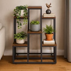 Raft decorativ pentru flori cu 6 rafturi Loft ModernHome (promoție)