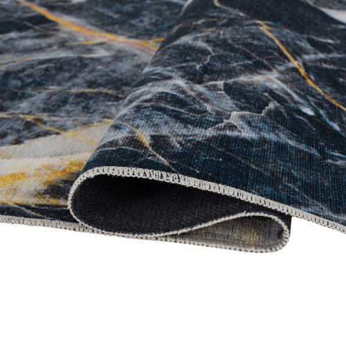 Teppich, dunkelblauer Marmor, 80x200, RENOX TYP 1