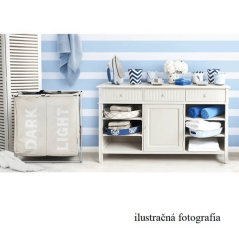 Stoffkorb für Wäsche, grau-beige, LAUNDRY NEW TYPE 3