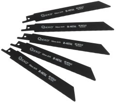 Sada mečových pílových listov na kov Bimetal 150 mm 24 TPI, 5 ks do chvostovej píly, GEKO