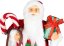 Dekorácia MagicHome Vianoce, Santa, s darčekom, červený, 60 cm (akce)