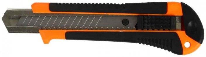 Kés vágópengével 18 mm, narancssárga gombbal, MAR-POL