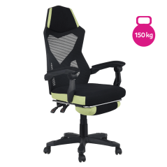 Pisarniški/gaming stol, črno/zelen, JORIK
