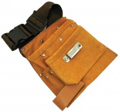 Montažni kožni remen sa 3 džepa i remenom, XL-TOOLS