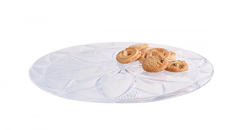 Tablett UH Kristallimitat 32cm rund