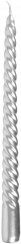 Lumanare de Craciun MagicHome, 25 cm, pachet. 2 buc, argint, spirală