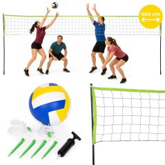 Plasă pentru volei și badminton 600x240 cm Plasă pliabilă și rezistentă MultiGarden (ofertă specială)