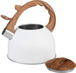 Czajniczek MagicHome, gwizdek, biały, 2500 ml