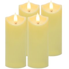 Inserție lumânare/LED 12,5x5cm 4pcs. Ruhhy 26485