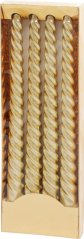 MagicHome Weihnachtskerze, 25 cm, Packung. 4 Stk., golden, spiralförmig, gedreht