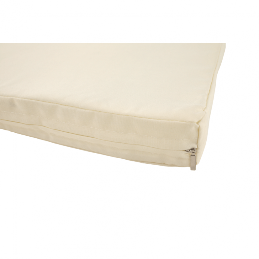 Gartenbank mit Tisch und Kissen, braun/creme, LALIT
