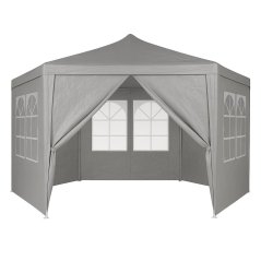 Záhradný pavilón 2x2x2 m s oknami sivý MultiGarden