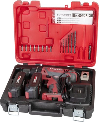 Skrutkovač Worcraft CD-20LiH, 20V, 2x Li-ion 2.0Ah
