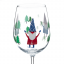 TEMPO-KONDELA TIPSY TRIO, sklenice na víno, set 3 ks, 450 ml, čiré se zimním motivem