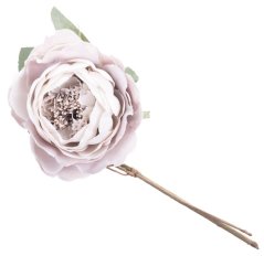 MagicHome Blume, offene Rose, lila, Stiel, Blütengröße: 11 cm, Blütenlänge: 22 cm, Packung. 6 Stk