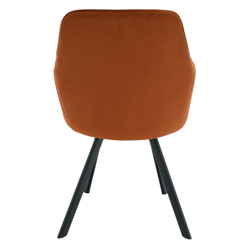 Designer-Sessel, Terrakotta-Samtstoff, AURIL