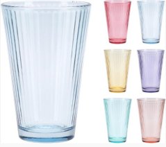 Pohár na vodu sklenený 300ml mix