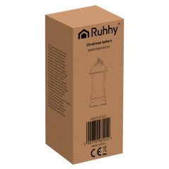 Ruhhy strieborný LED vianočný lampáš 26755 (akce)