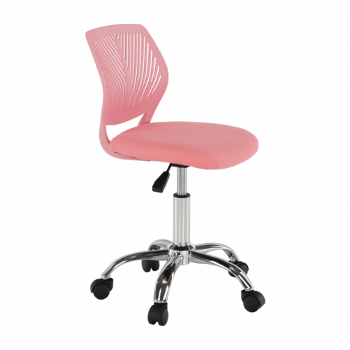 Krzesło obrotowe, różowy/chrom, SELVA