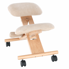 Ergonomischer Kniestuhl, Creme/Buche, GROCO