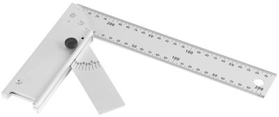 Uholník DY-5030 • 250 mm, Alu, s uhlomerom