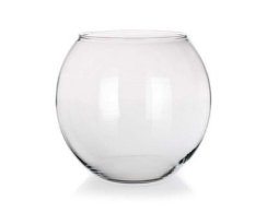 Váza GLOBE golyó átmérője 21,5 cm, átlátszó üveg BOHEMIA KLC
