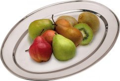 Tablett Edelstahl 45x29cm oval KLC