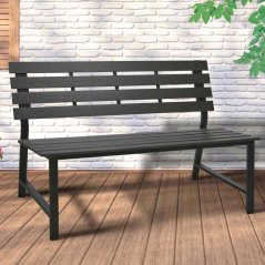 Záhradná lavička 125 cm drevo-plast