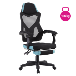 Pisarniški/gaming stol, črna/neomint, JORIK NOVO