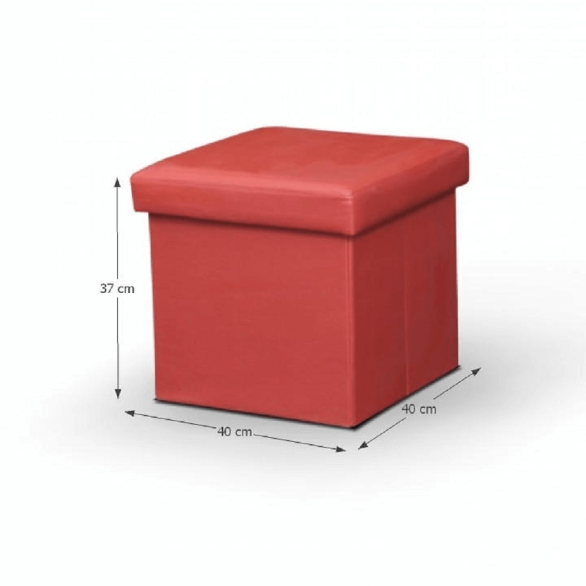 Klapphocker, Kunstleder rot, TELA NEU