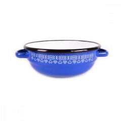 Kmečka skleda emajlirana 14 cm/0,5l dekor Čičmany KLC