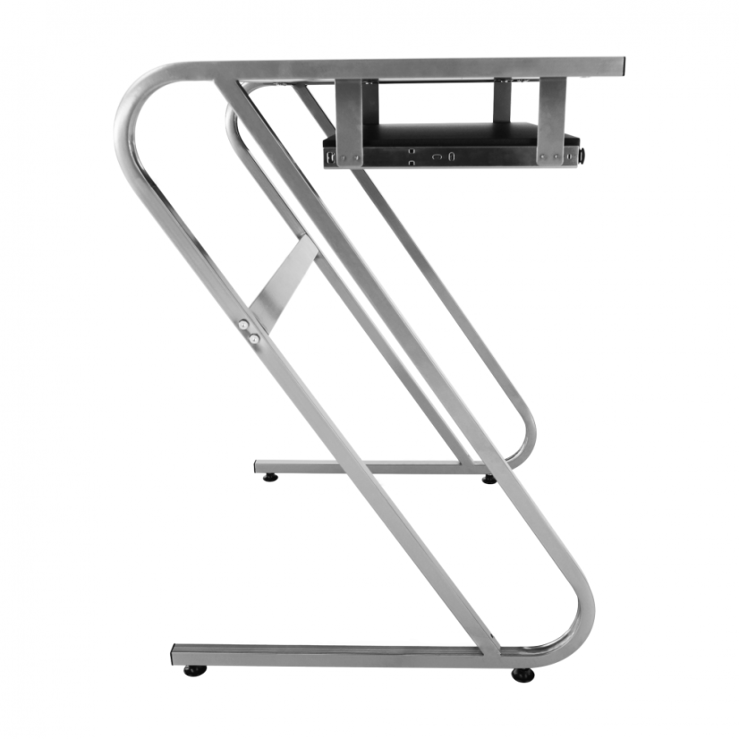 PC-Schreibtisch, Schwarz+Silber, JOFRY