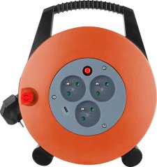 Przewód przedłużający Strend Pro, L-10 m, 3x 16 A, na bębnie, USB C