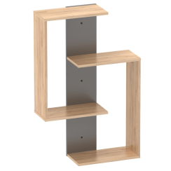 Fali polc, artisan tölgy/grafit, VALPA