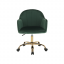 Krzesło biurowe, Tkanina Velvet zielony/złoty, EROL