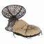 Krzesło obrotowe z poduszką, brązowy/czarny/beżowy, TRISS