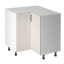 Unterer Eckschrank, Weiß/Nordische Kiefer, ROYAL D90N