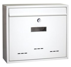 Briefkasten RADIM weiß groß 31x36x9 cm Skveler KLC