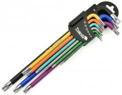 Set produženih ključeva u boji TORX T10-T50, 9-dijelni, S2, TVRDI