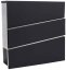 Briefkasten 37x10x37cm, rechteckig schwarz und silber, XL-TOOLS