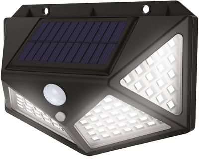 Lampe Strend Pro SL6251, für Wand/Zaun, 100x LED, Solar, Bewegungssensor, 200 lm