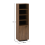 Vitrine/Regal, Bozner Eiche/Schwarz, links, DELIS R1