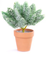 MagicHome Weihnachtsdekoration, Zweige im Topf, verschneit, 20 cm