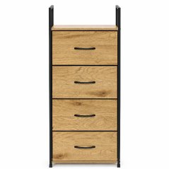 Skriňa so 4 zásuvkami, regál na textil, cm, textilný organizér, loft, ModernHome (akce)