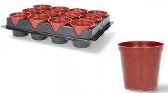 Jardiniera cu farfurie pentru 12 plante 26 x 19 x 5 cm