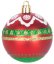 MagicHome Weihnachtskugeln, 9 Stück, rot - grün, mit Dekoration, für den Weihnachtsbaum, 6 cm