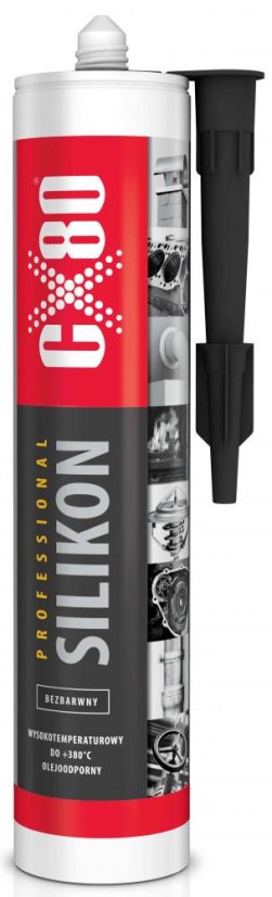 SILIKON PROFESSIONAL - hochtemperaturbeständiger Dichtstoff 310 ml, bis 380°C, transparent (akce)
