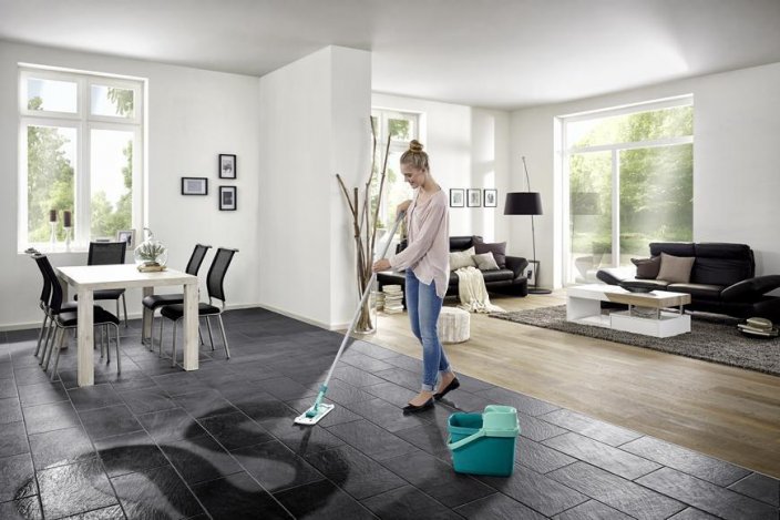 Set de curățare LEIFHEIT 55356 Combi M, mop de podea + găleată